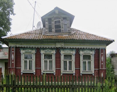 Старинные домики деревни Шильково