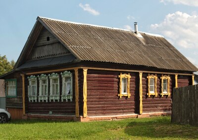 Дома деревни Фролково