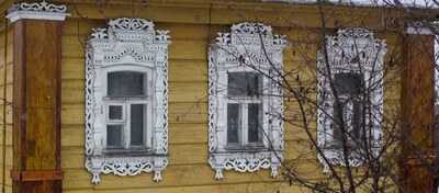 Резные окошки деревни Кузяево
