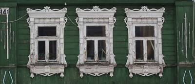 Резные окошки деревни Кузяево