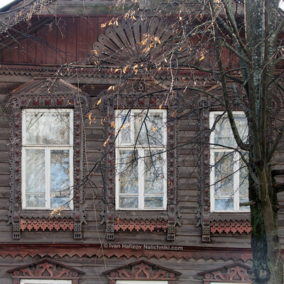 Резные наличники жилых домов в Кинешме