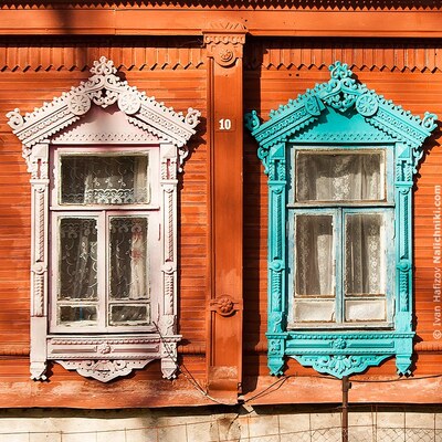 Резные наличники жилых домов в Кинешме
