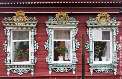 Резные наличники жилых домов в Кинешме