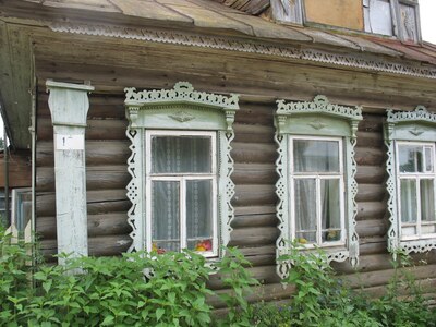 Наличники и деревянные дома поселка Борисоглеб (Борисоглебские слободы)
