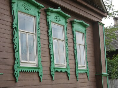 Наличники и деревянные дома поселка Борисоглеб (Борисоглебские слободы)