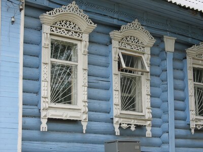 Наличники и деревянные дома поселка Борисоглеб (Борисоглебские слободы)