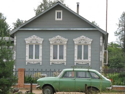 Наличники и деревянные дома поселка Борисоглеб (Борисоглебские слободы)