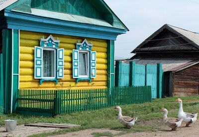 Бурятия.Большой Куналей. Семейские.