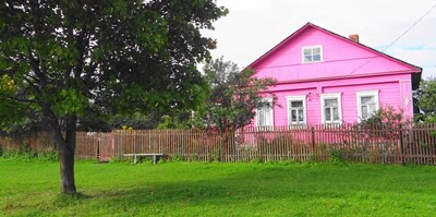 Деревянные дома в деревне Фролово Клинского района