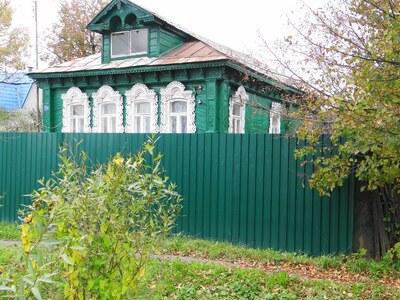 Деревянные дома в деревне Донино