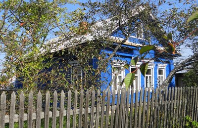 Деревянные дома в селе Ольгово (Дмитровский район)