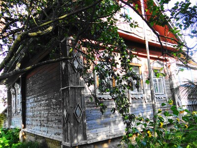 Деревянные дома в селе Ольгово (Дмитровский район)