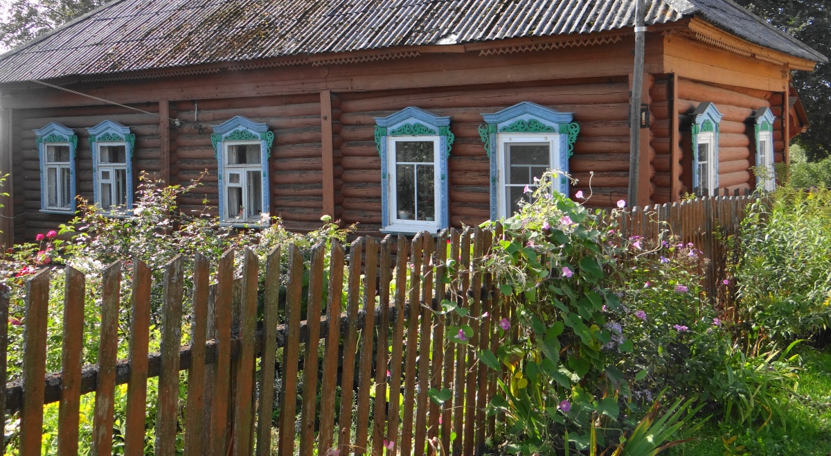 Деревянные дома в селе Ольгово (Дмитровский район)