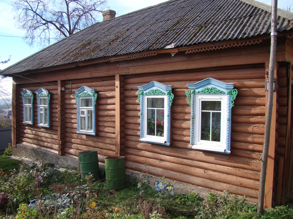 Деревянные дома в селе Ольгово (Дмитровский район)