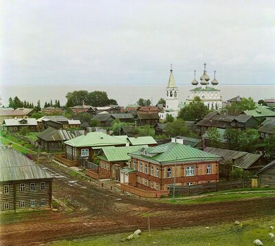 Общий вид гор. Белозерска с крепостного вала. 1909 год
