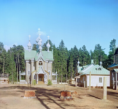 Новый храм во имя Успения Пр. Богородицы в Гефсиманском скиту. [Остров Городомля.] [1910 год]