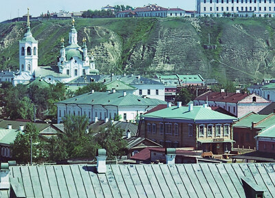 Вид на г. Тобольск с колокольни церкви Преображения Господня при духовной семинарии. [1912 год]