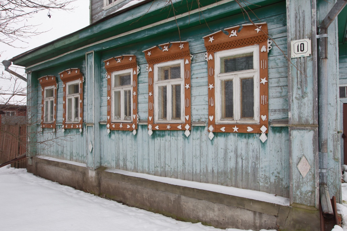 Наличники и резные дома в Суздале