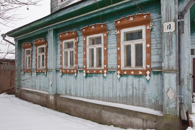Наличники и резные дома в Суздале