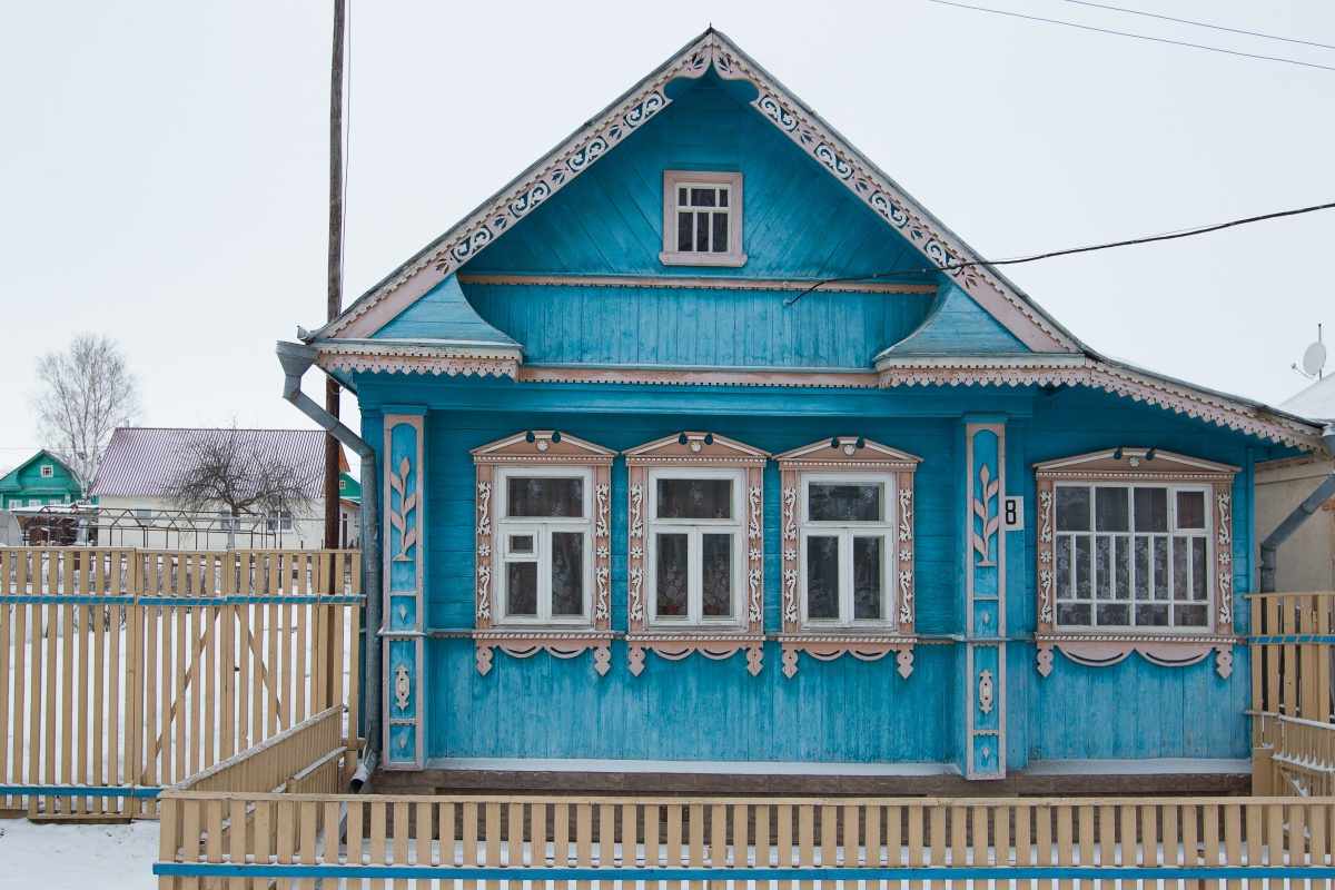 Наличники и резные дома в Суздале