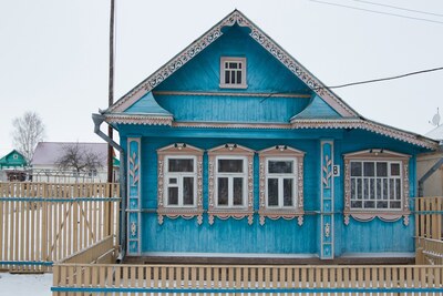 Наличники и резные дома в Суздале
